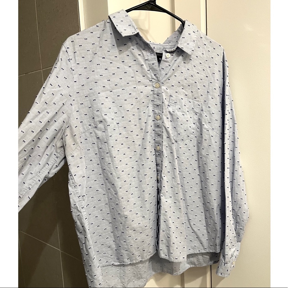 Banana Republic Blue Textured Button Down